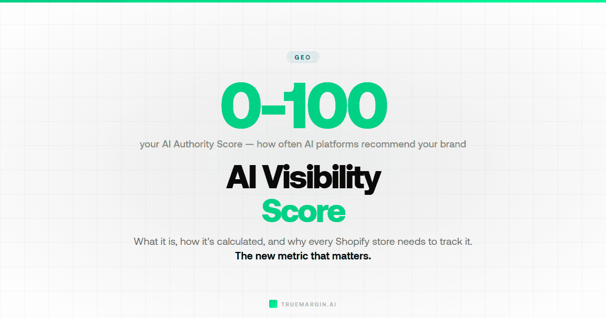 AI Visibility Score: What It Is and Why Every Shopify Store Needs One