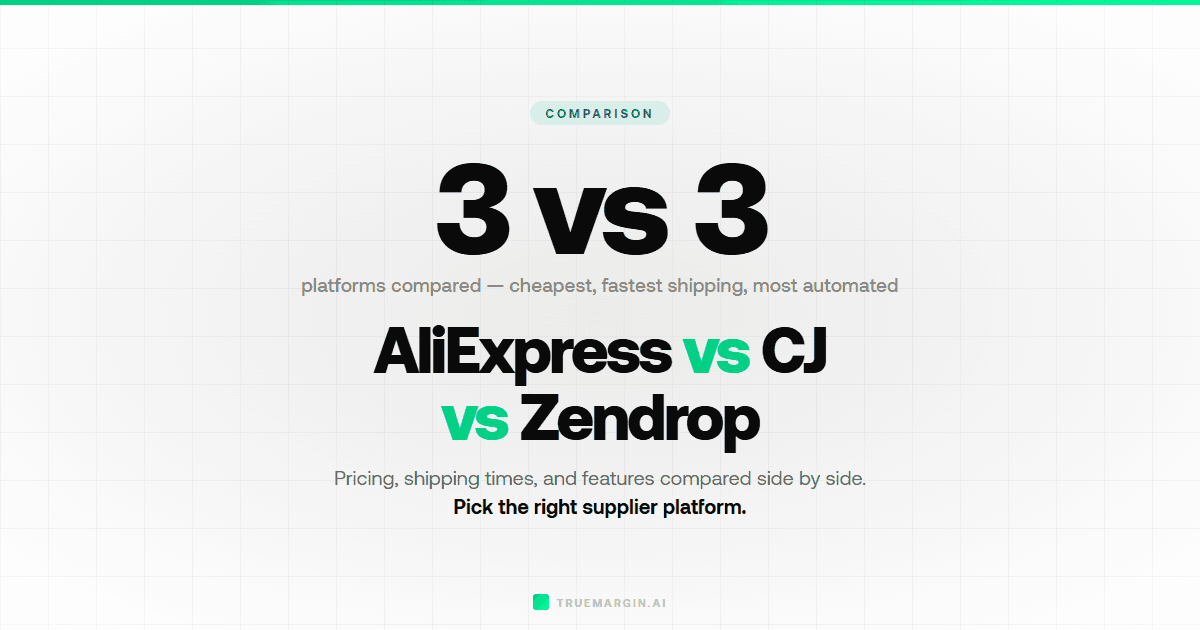 AliExpress vs CJ Dropshipping vs Zendrop: Full Comparison