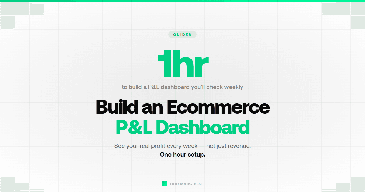 How to Build an Ecommerce P&L Dashboard (Track Profitability Weekly)