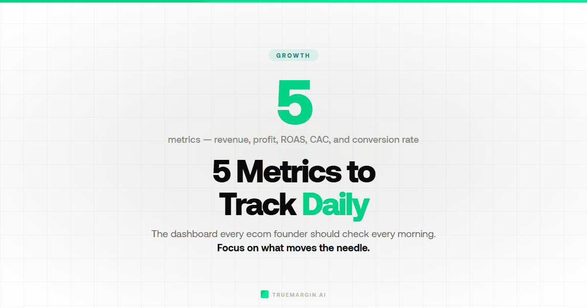 5 Metrics Every Ecom Founder Should Track Daily