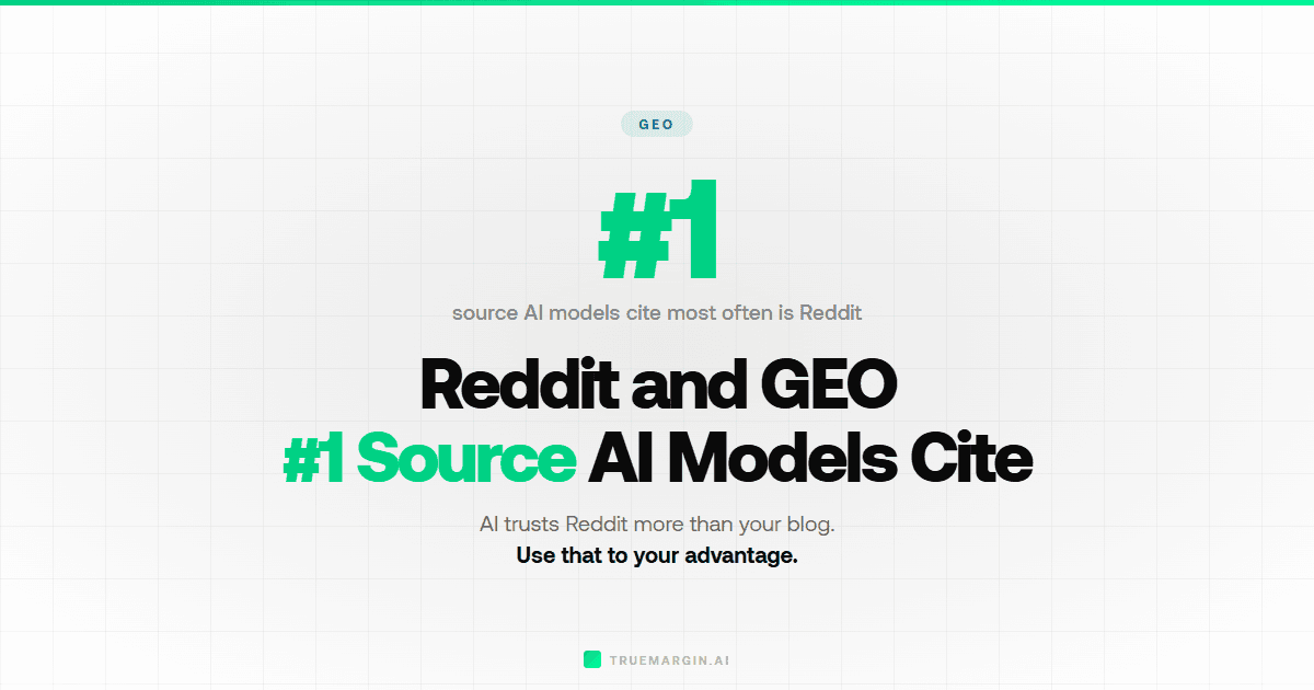 Reddit and GEO: Why Reddit Posts Are the #1 Source AI Models Cite