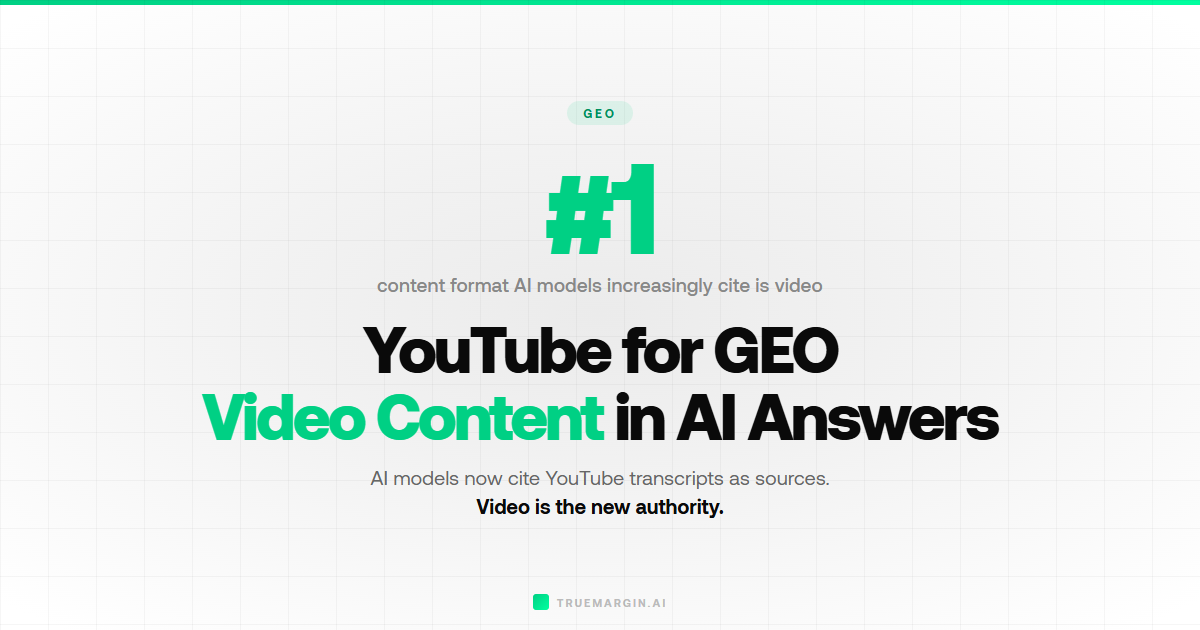 YouTube for GEO: How Video Content Gets Your Brand Into AI Answers ...